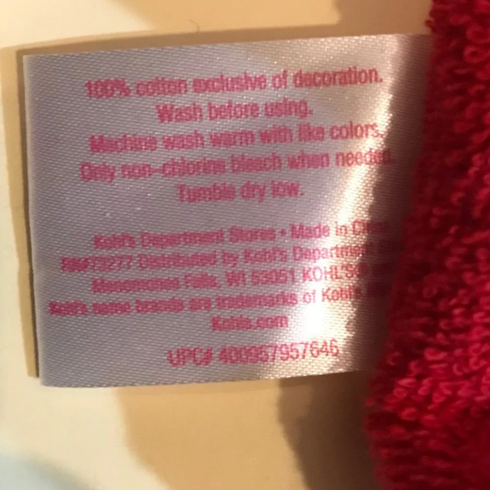 Valentine's Day Hand Towel NWOT